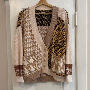 Pilcro by Anthropologie Multicolor Patterned Women's Sweater